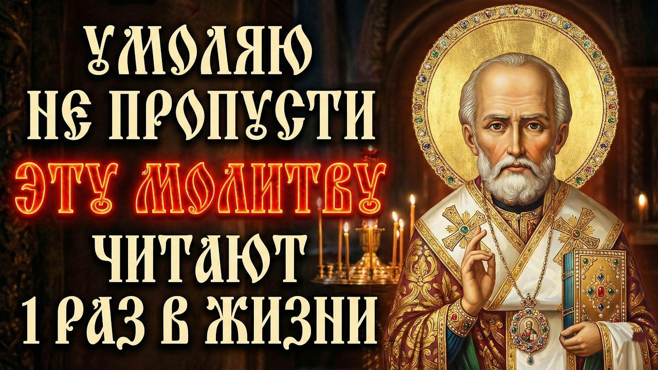 КАЖДЫЙ ДОЛЖЕН ХОТЯ БЫ 1 РАЗ В ЖИЗНИ ПОСЛУШАТЬ ЭТУ МОЛИТВУ НИКОЛАЮ ЧУДОТВОРЦУ!