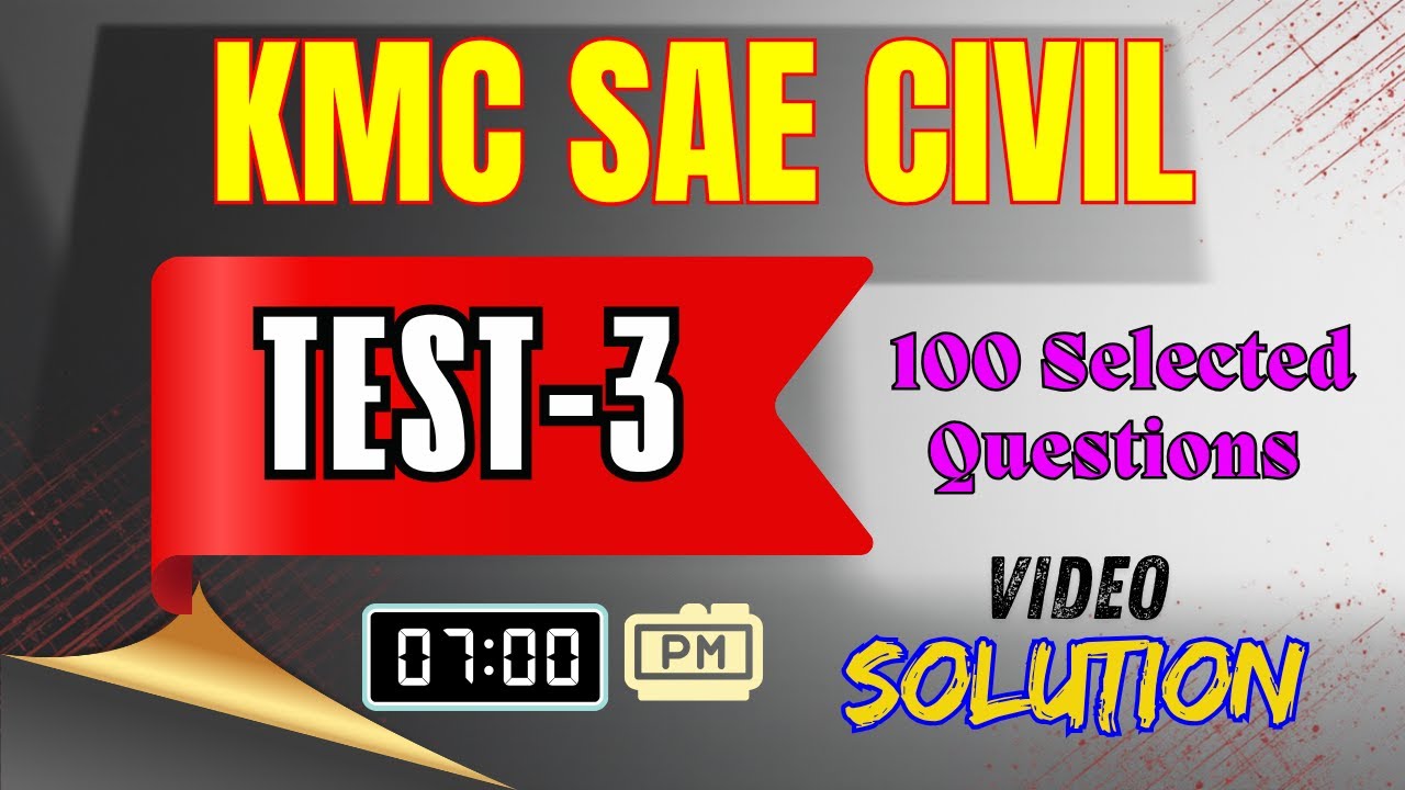 WBMCS SAE CE || Mock Test-3 Solution || Online Technical Study (OTS)