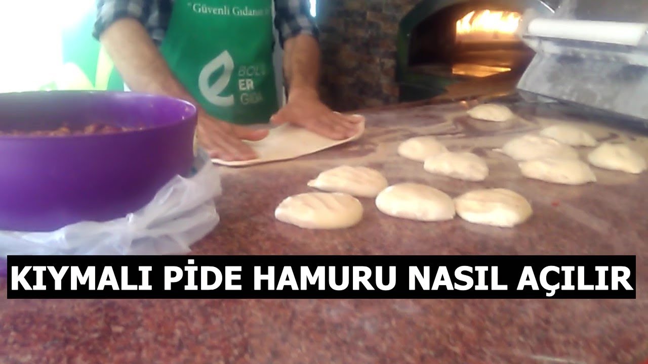 KIYMALI PİDE HAMURU NASIL AÇILIR -HOW TO OPEN PITA DOUGH WITH MINCED MEAT-KIYMALI PİDE NASIL YAPILIR