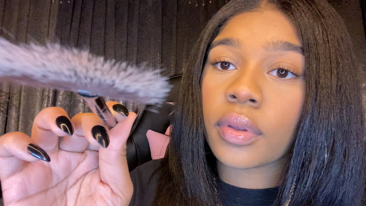 ASMR- Personal Attention Triggers W/ Mouth Sounds💓✨ (FACE BRUSHING,  ~BLINK~ MASCARA APPLICATION)