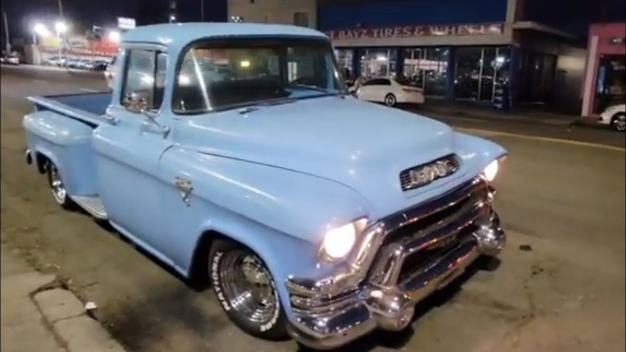 1956 BOMB GMC PICK UP TRUCK STEPSIDE LONGBED short bed sierra chevy Silverado obs square body ls 350