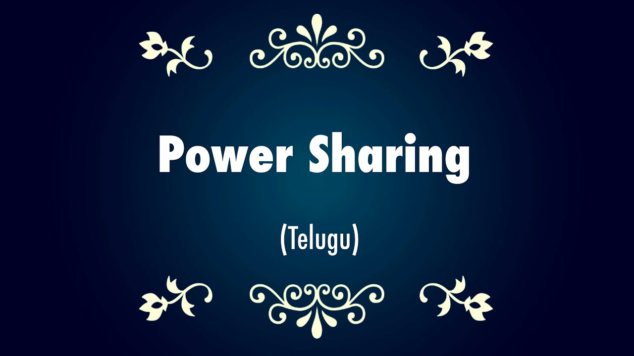 Power Sharing | 10th class | CBSE | Social Studies | Telugu