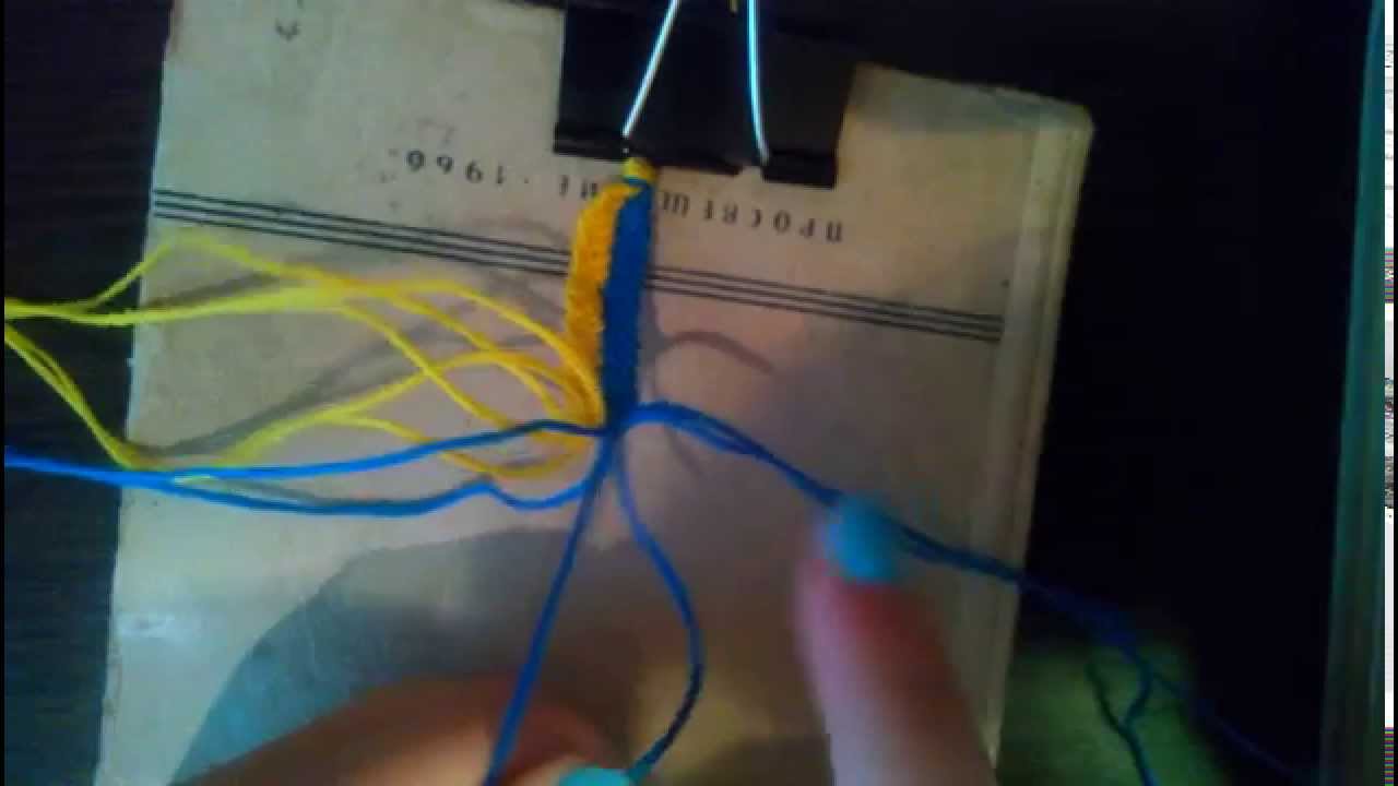 Фенечка из мулине: украинский флаг