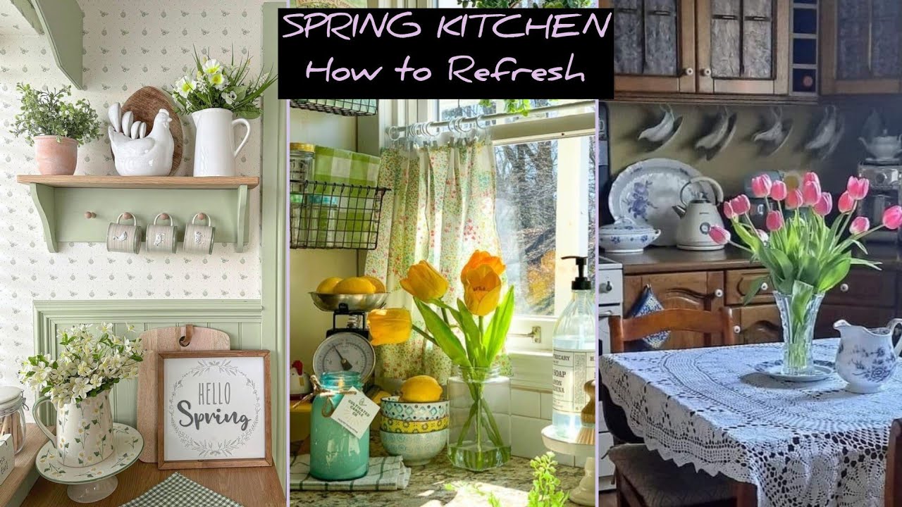 Spring small cottage kitchen decor ideas shabby chic-Inspired | How to refresh a Kitchen for Spring