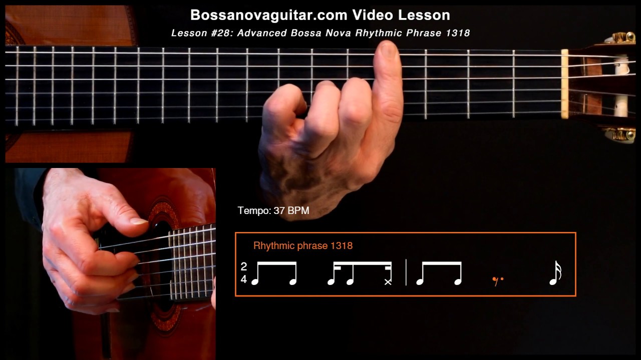 Só Tinha de Ser Com Você - Bossa Nova Guitar Lesson #28: Advanced Rhythmic Phrase 1318