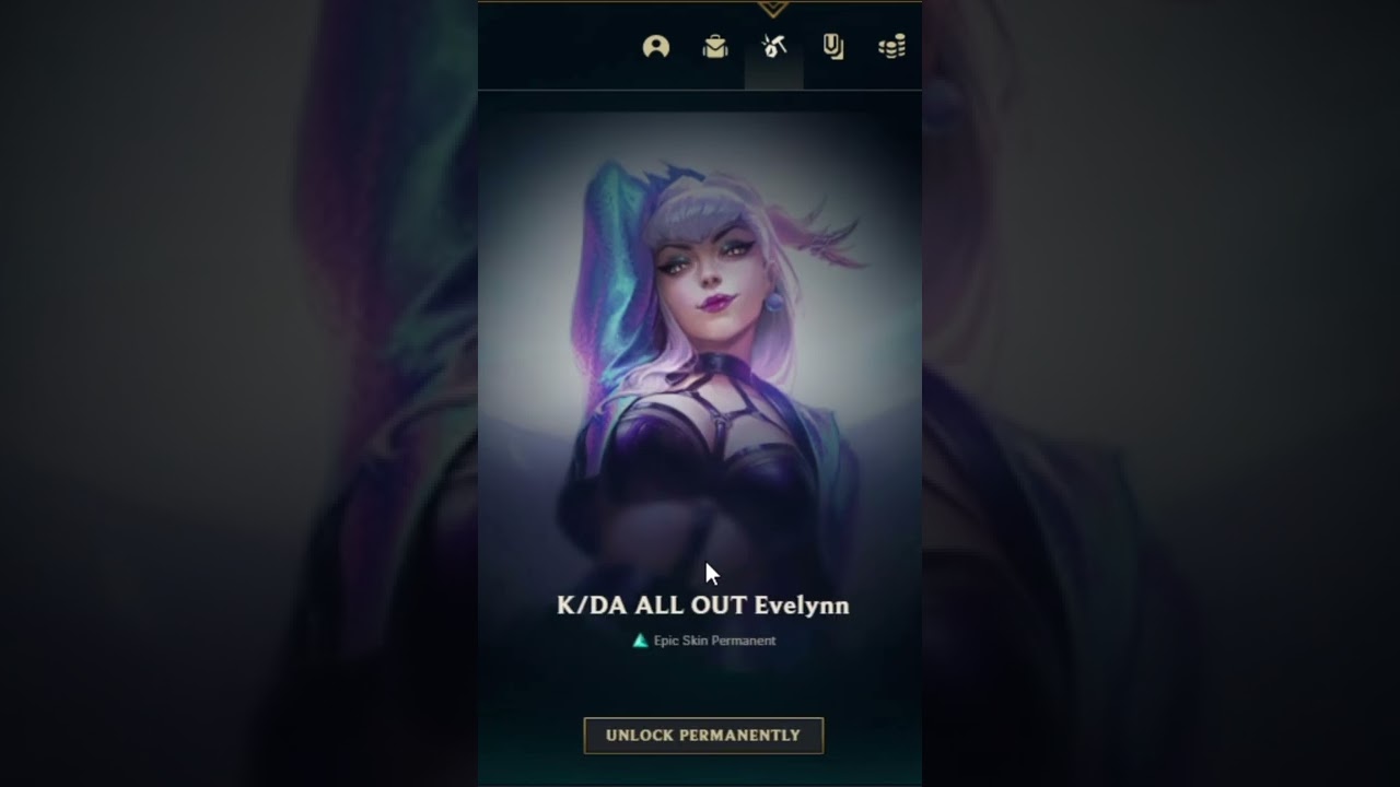 K/DA ALL OUT Evelynn Skin 😍 #Leagueoflegends #skin #evelynn