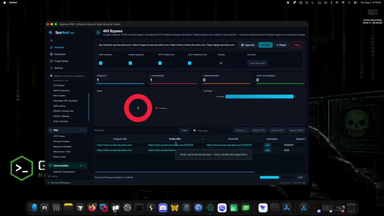 SpyHunt PRO &ndash; Exposed API Keys, 403 Authorization Bypass & Information Disclosure Detection