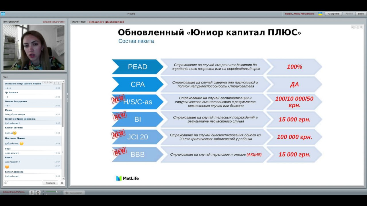 Вебинар №19. Май. Новые пакеты страхования с 01.05.2017.