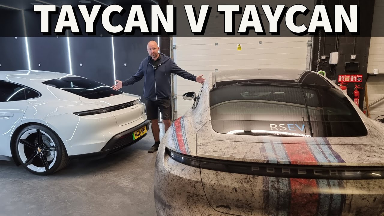 Porsche Taycan Side-by-Side Convoy. ОДИН с обновлением ПО. Протестировано повышение эффективности!