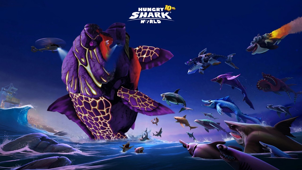 NEW GIANT SPACE BIG MOMMA UNLOCKED AND GAMEPLAY - Hungry Shark World