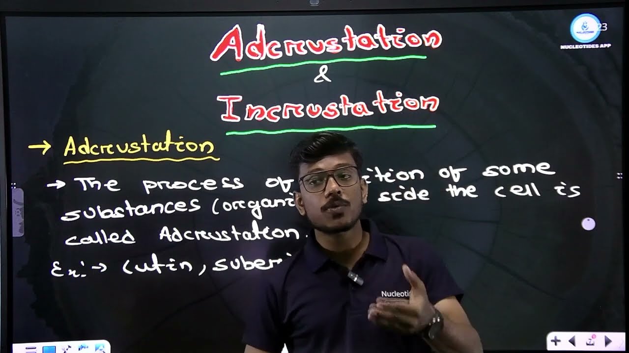 Anatomy - Lec-27(Adcrustation- Incrustation - Cell Wall ingrowth - Transfer Cell)