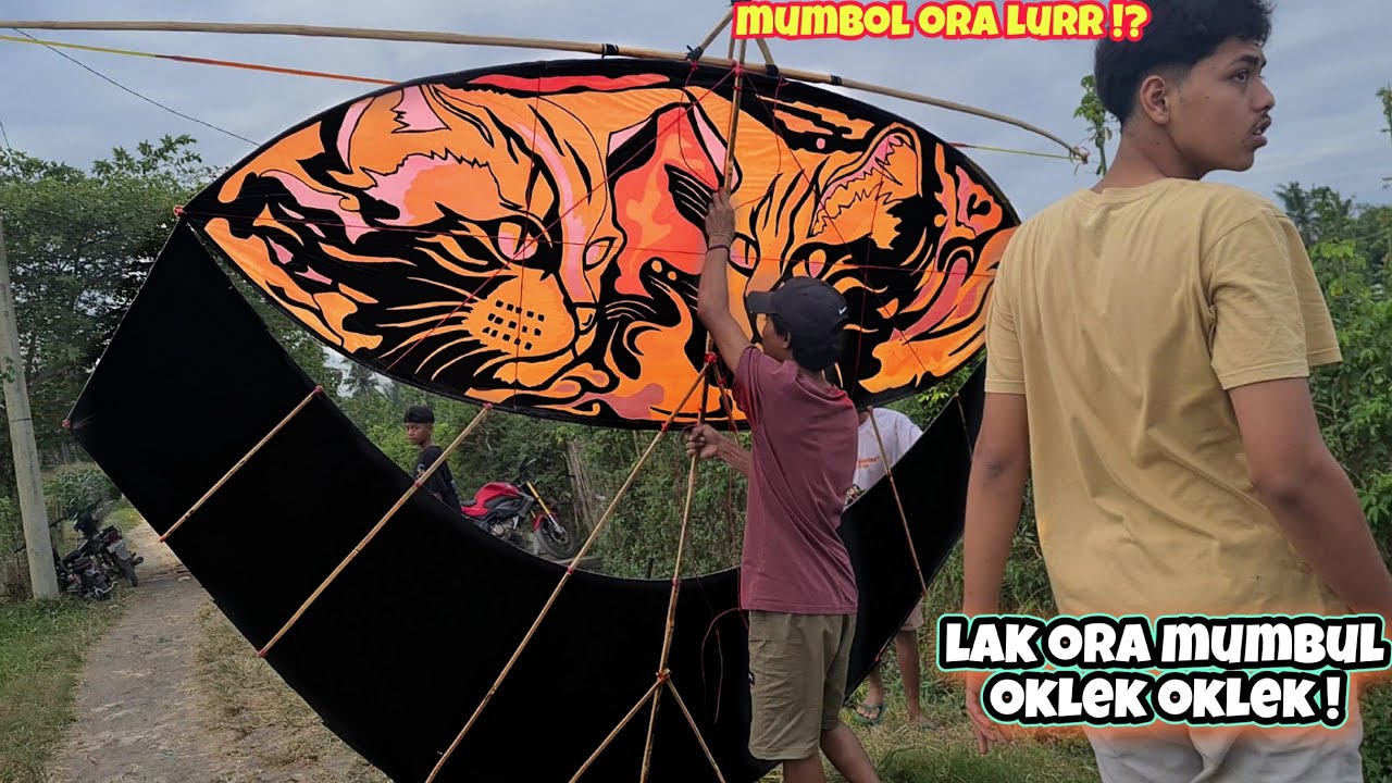 Seting Layangan Pegon 3 meter Pakai setelan Sendaren ngukuk Suara bikin merinding