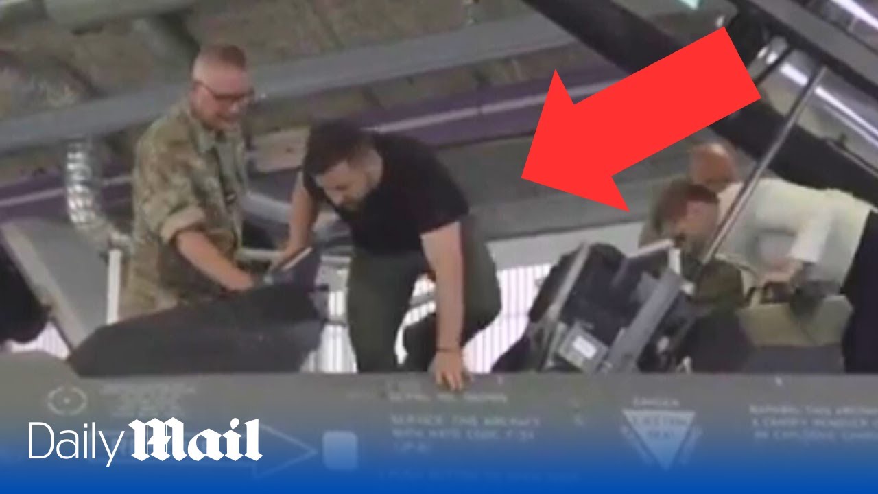 Ukraine gets F16s: Zelensky celebrates by posing in fighter jet in Denmark
