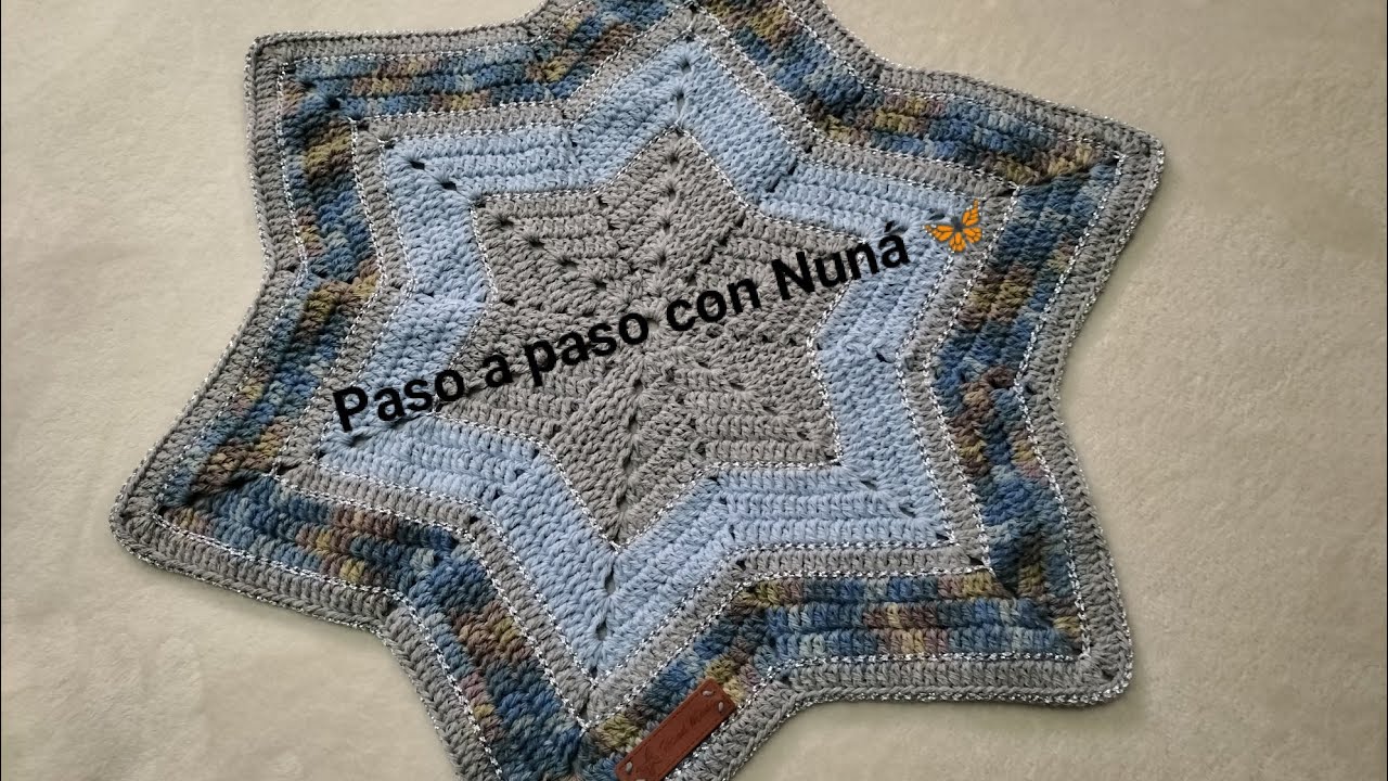 Mantel unitario estrella a crochet 🦋