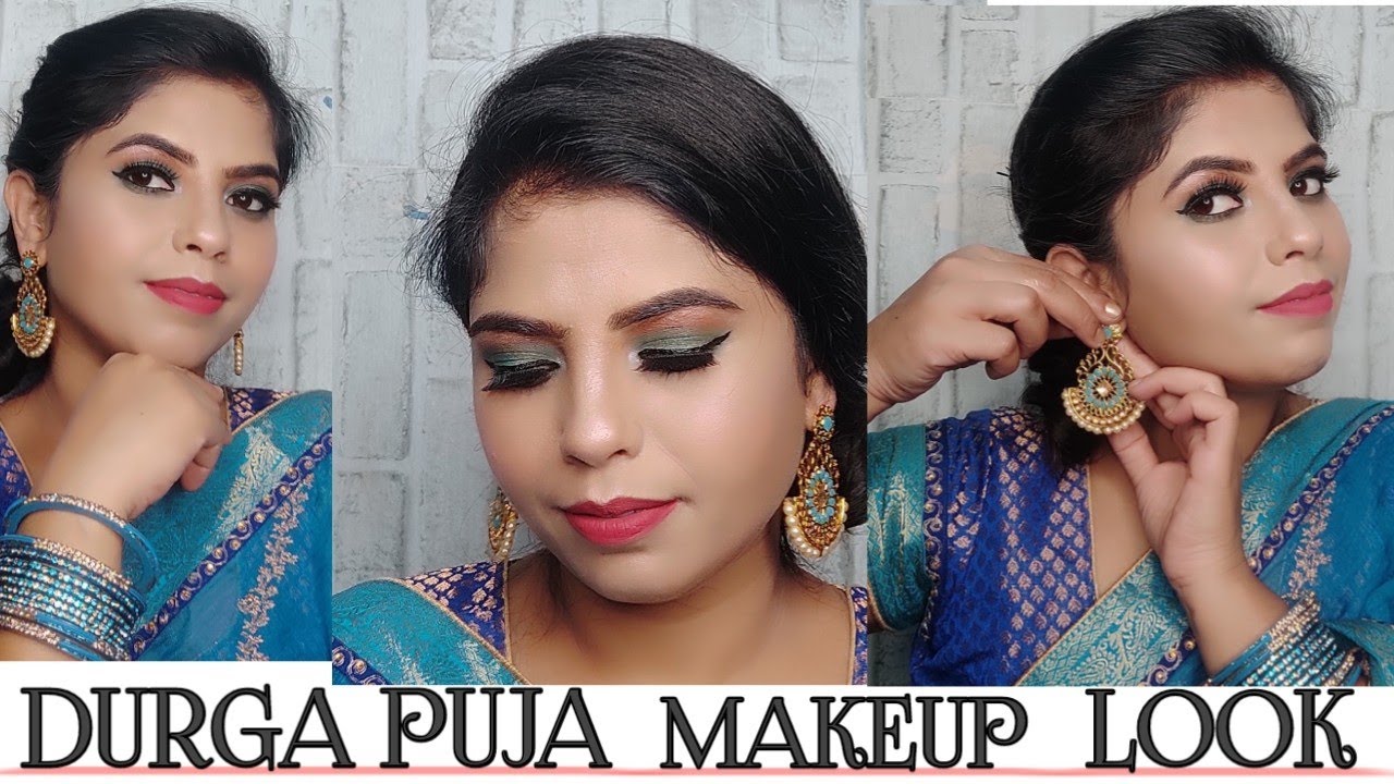 Durga Puja Makeup Look ||Durga Puja Makeup 2021||Simple & Easy To Create # Tajinderkaur