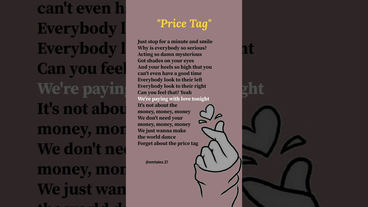 Price Tag (Lyrics) - Jessie J (ft. B.O.B) #lyrics #trending #song #pricetag