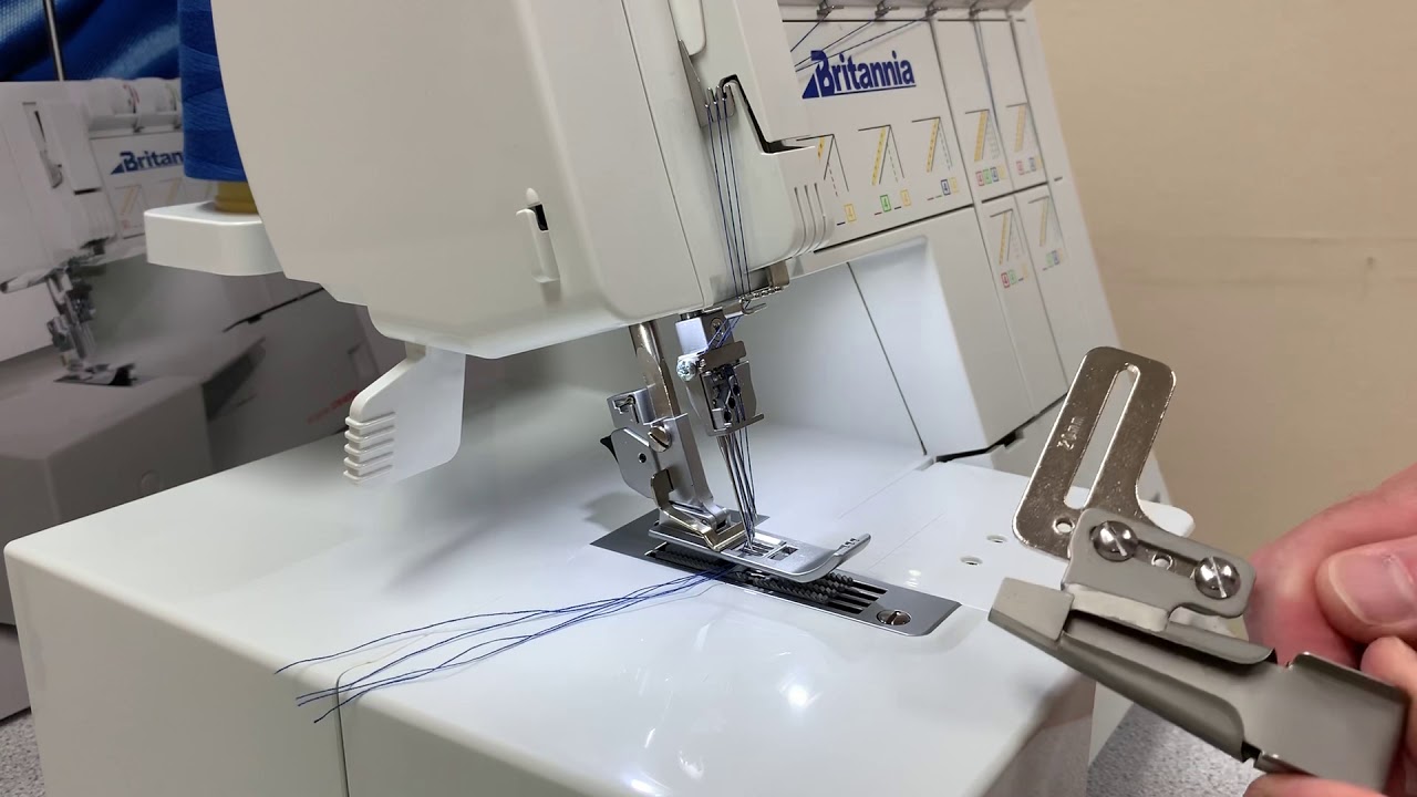 How to use the belt loop attachment, Britannia CS4000 cover stitch