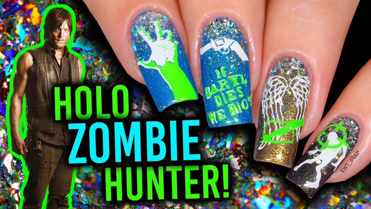 Holo ZOMBIE Hunter Nails - It's the HOLOPOCALYPSE!