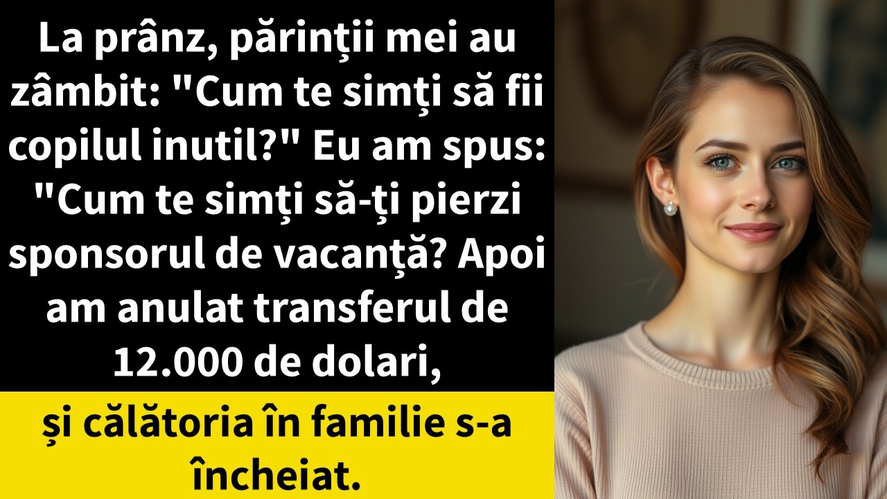 La prânz, părinții mei au zâmbit: 