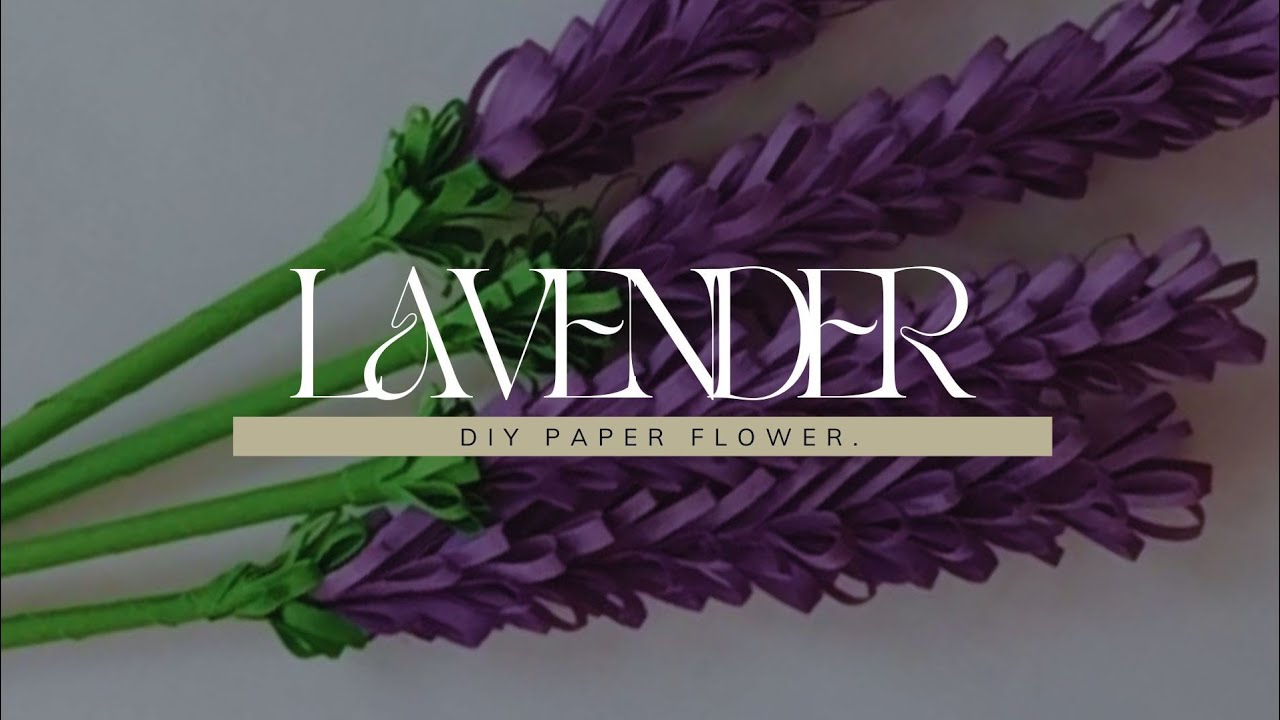 DIY Paper Lavender Flower 🪻!! Easy paper flower tutorial || 