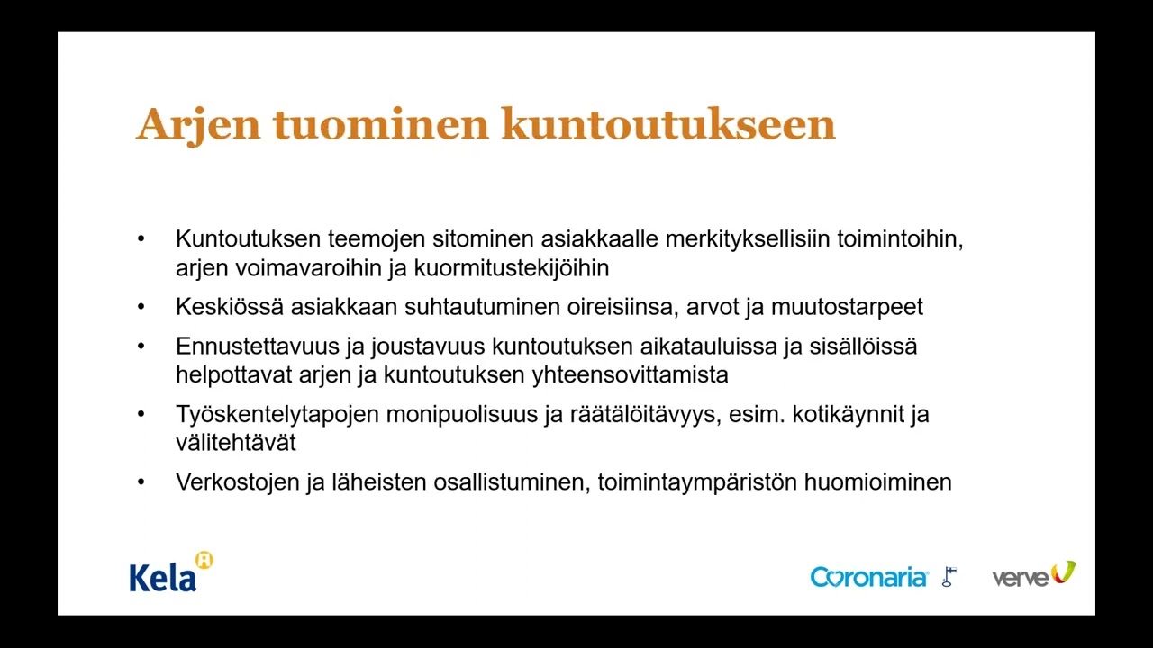 Toiminnalliset häiriöt - Jari Turunen   Kuntoutuksen arkeen vieminen
