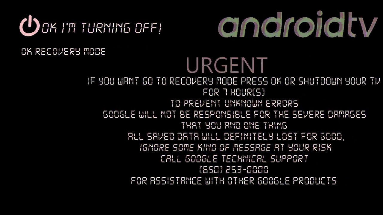 Android TV Rare Killscreen (DO NOT WATCH AT 3AM)