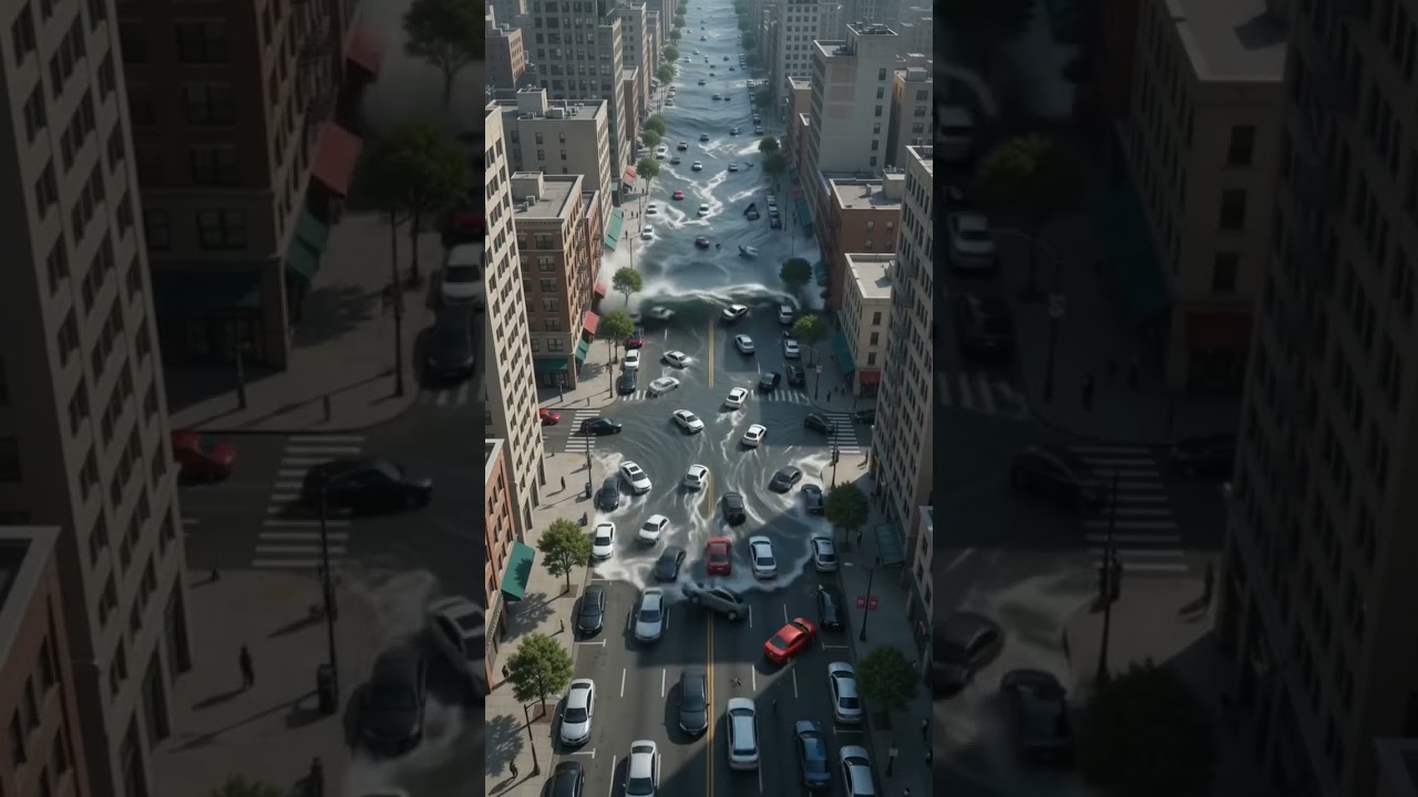 Mega Tsunami Hits the City! 🌊😱 | Nature&rsquo;s Terrifying Power