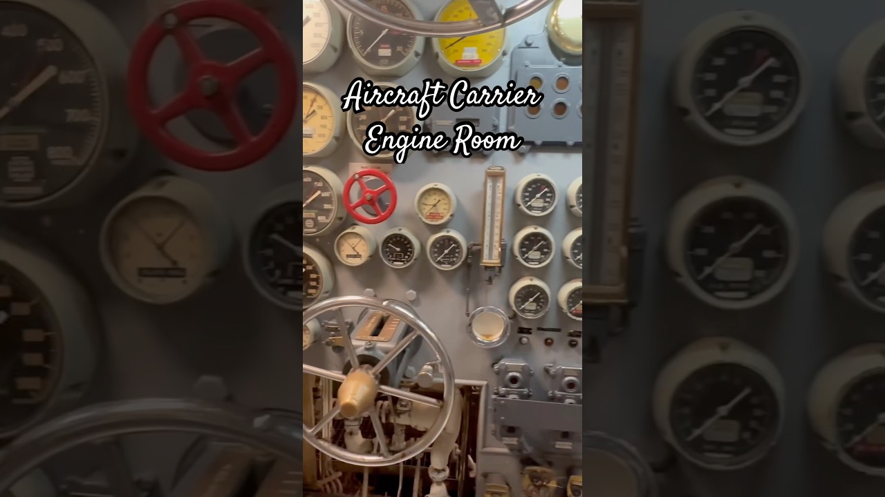 Engine Room inside the WWII Aircraft Carrier #USSHornet #WWIIEngineering