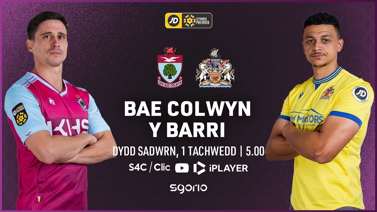 Y G&Ecirc;M LAWN: Bae Colwyn v Y Barri | Cymru Premier JD | Sylwebaeth yn y Gymraeg