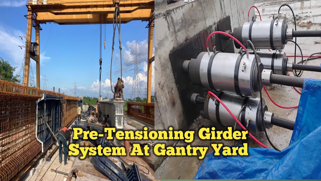 Full Video Of Pre-Tensioning Girder System  | Method Of Pre Stressing Girder | BBS Wallah