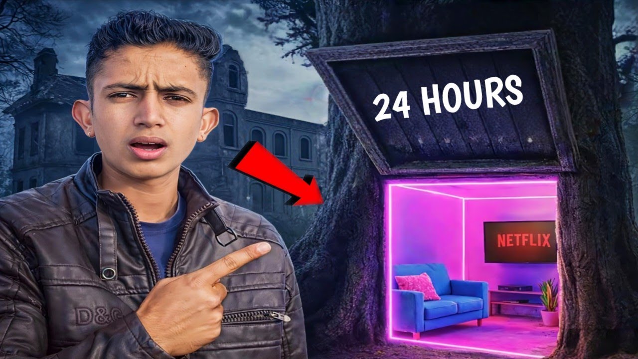 Living 24 hours ln secret room challenge 🥵