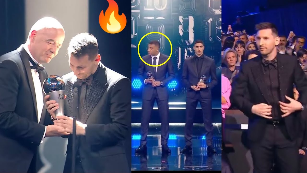 Messi receives FIFA best men's player award over Mbappe | Fifpro awards 2023...