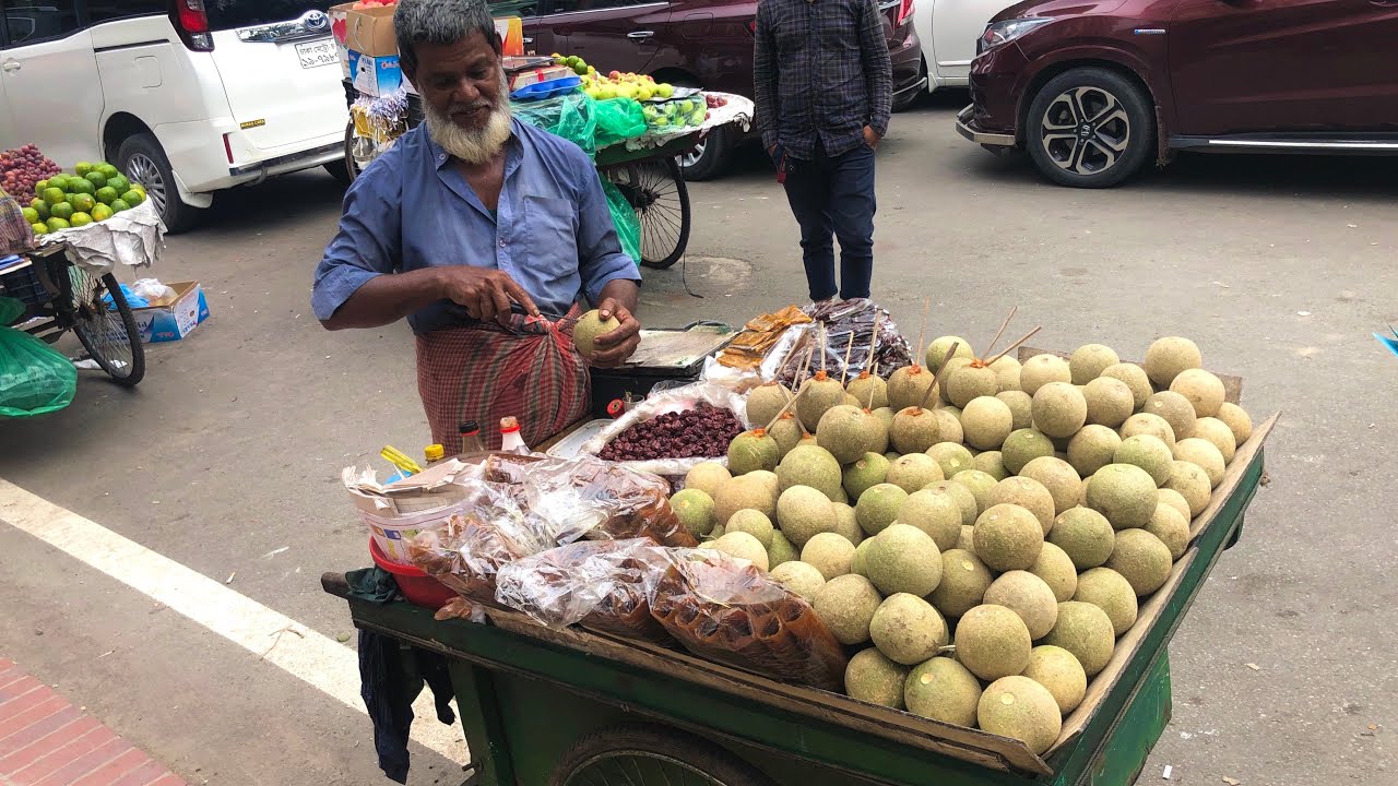 Masala Bel Fruit; Tasty Wood Apple Street Food Recipe; Bangladeshi Street Food Of Dhaka