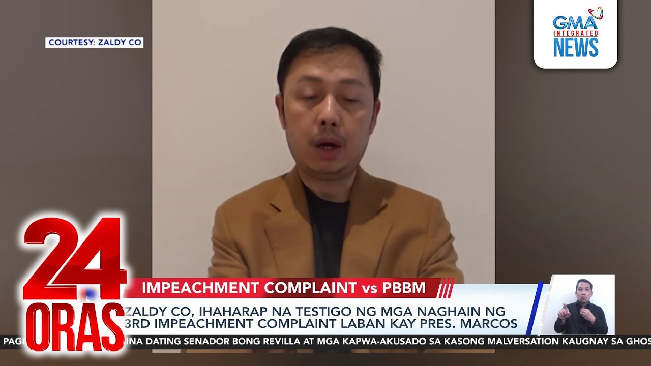 Co ready to testify vs PBBM if impeachment happens | 24 Oras