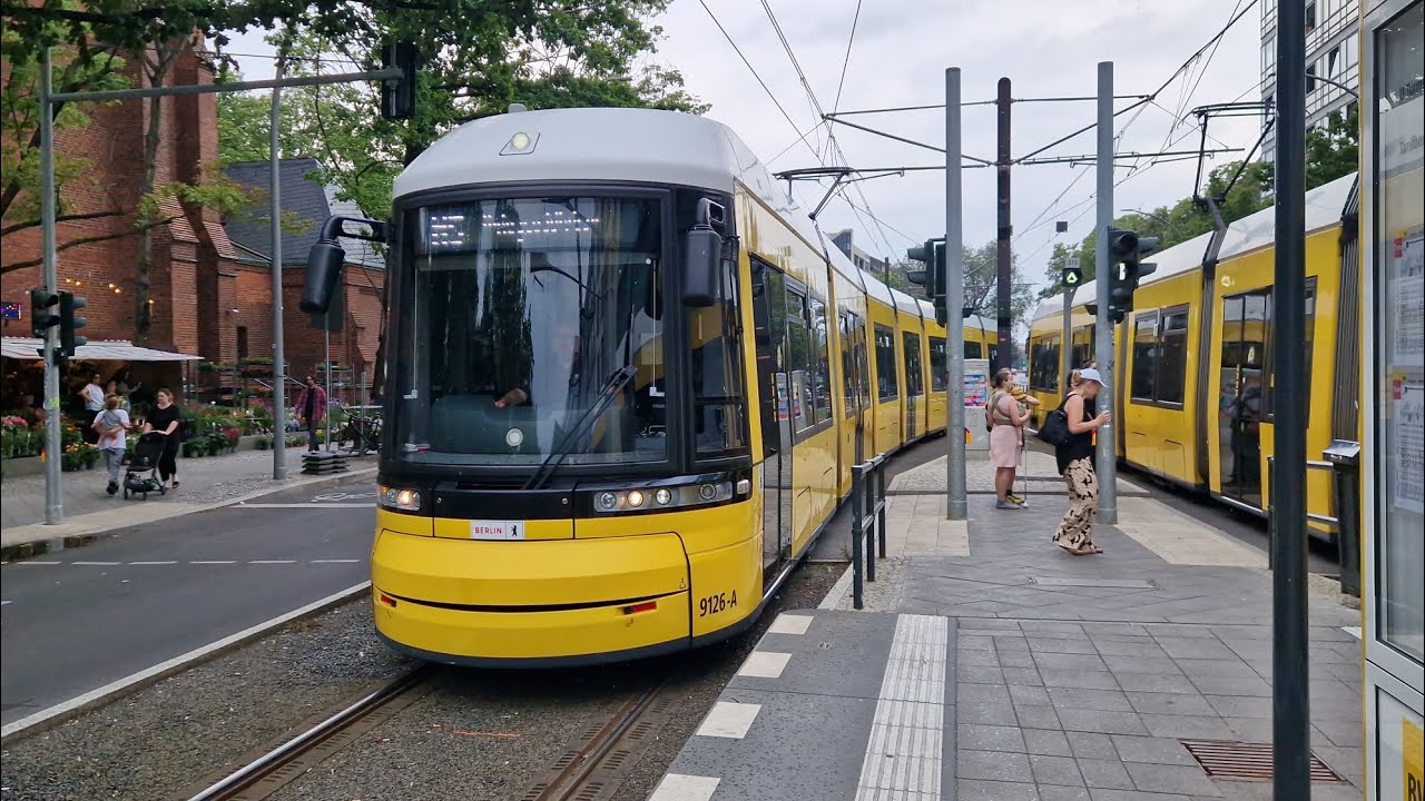 Tram Berlin | Mitfahrt in der kompletten M5 von U Turmstraße bis Zingster Straße im F8Z 9126-B