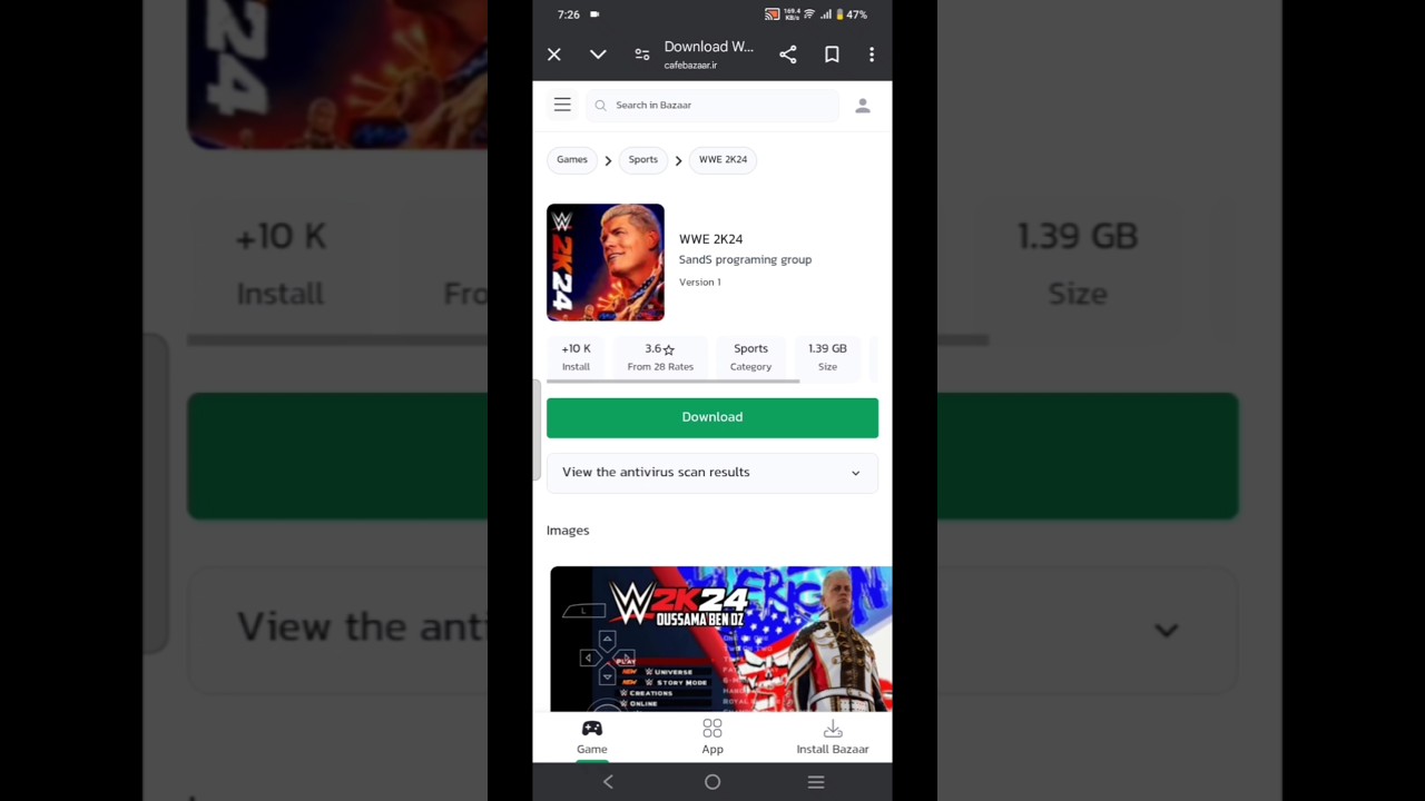 How to download wwe2k24 Android#wwesmackdown ##wwe2k24