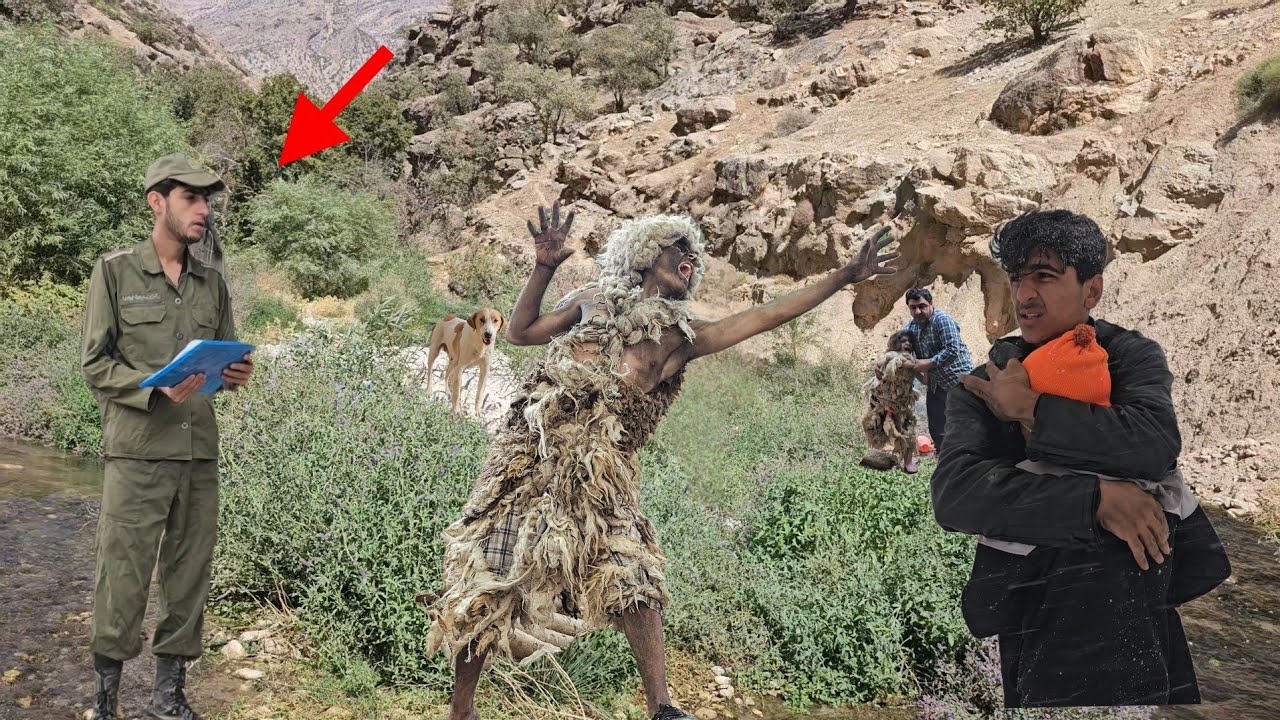 The terrifying moments of Hussein's escape and his brother's rescue from that wild caveman
