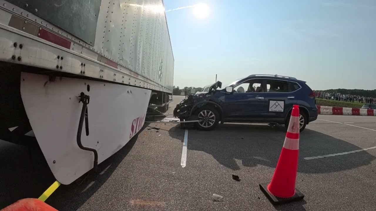 Crash Tests at CMV Safety Summit With & Without Side Guard