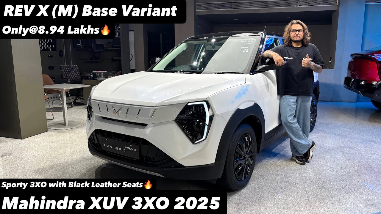 New Mahindra XUV 3XO REVX M 2025 | VFM BASE MODEL ONLY@8.94 LAKHS | Full review 😍🔥