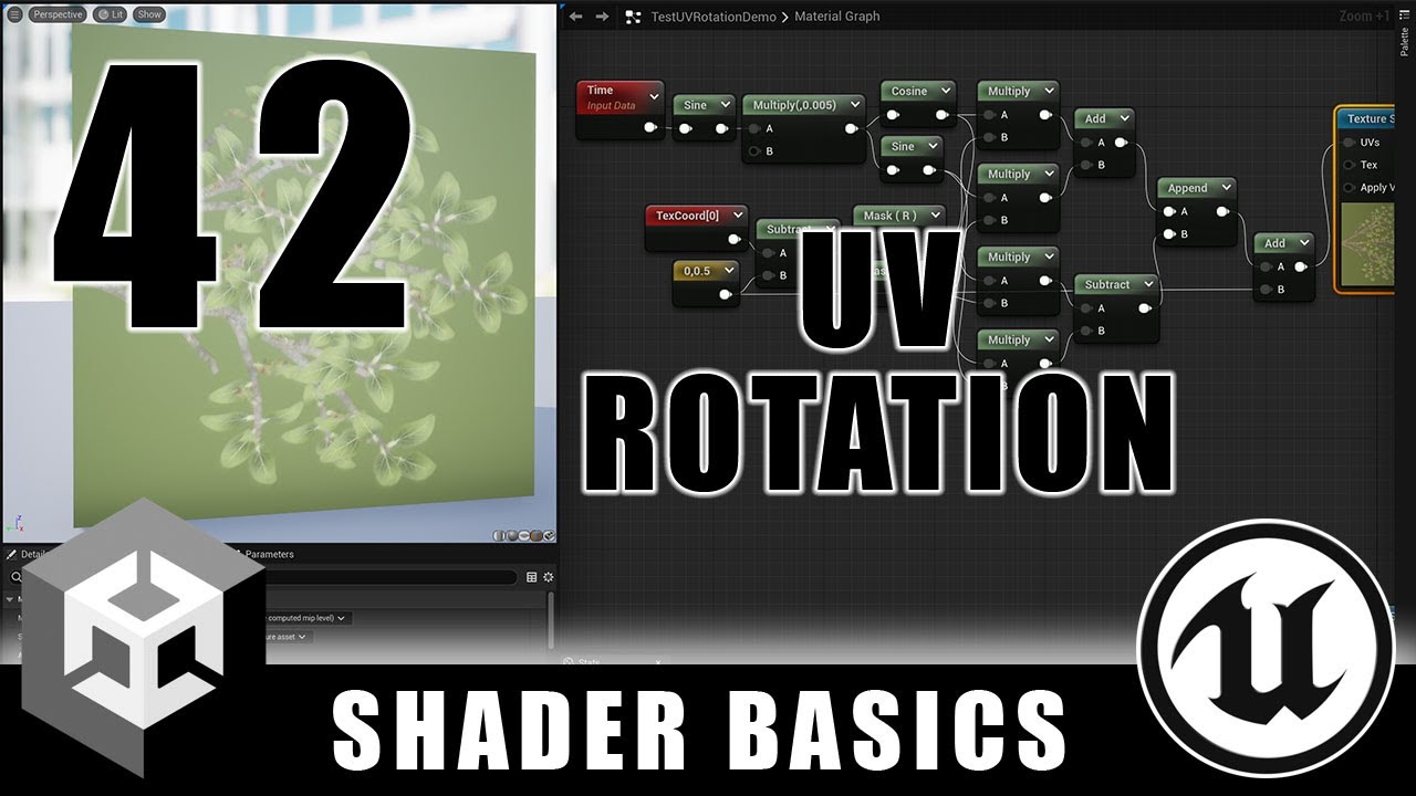 UV Rotation - Shader Graph Basics - Episode 42