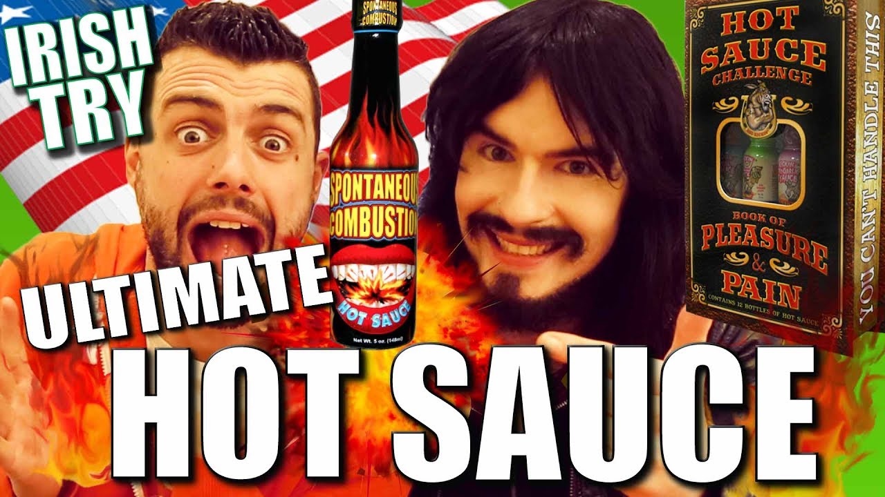 Irish People Try American Hot Sauce Challenge!! - ((12 BOTTLES))