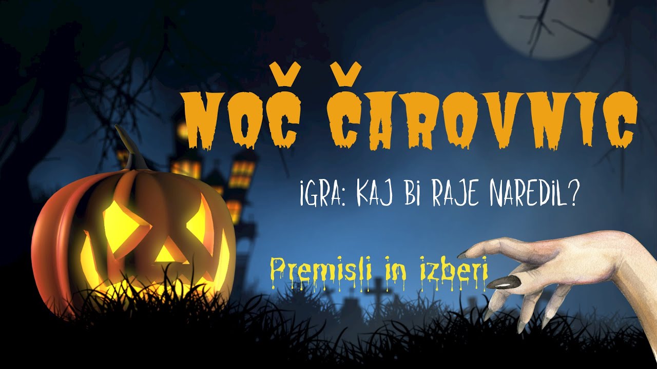 NOČ ČAROVNIC | IGRA: Kaj bi raje? | Bi raje gledal grozen film ali bral stra&scaron;no knjigo?