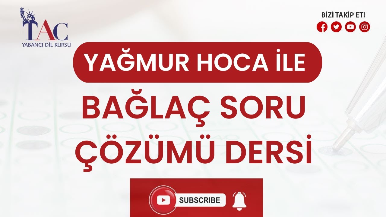 YAĞMUR HOCA İLE BAĞLAÇ SORU ÇÖZÜMÜ