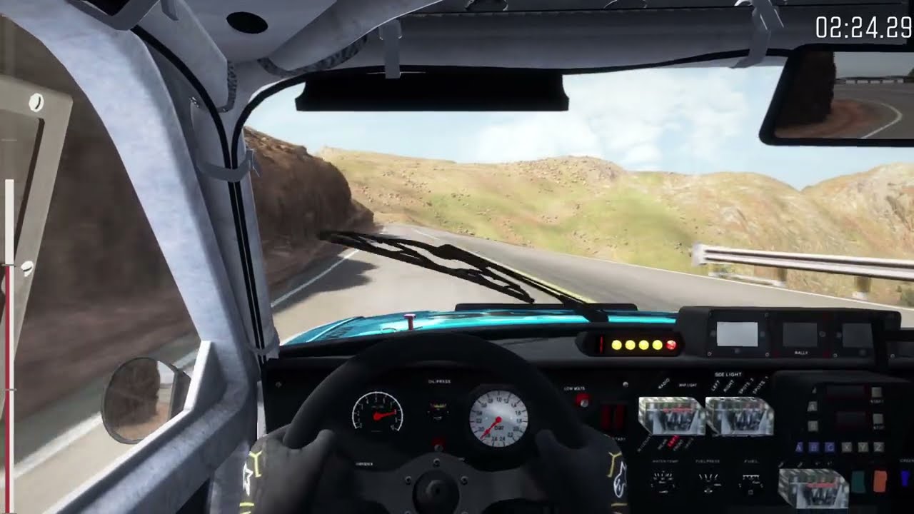 DiRT Rally_ Pikes Peak sector 1 asphalt G29 cockpitcam + replay