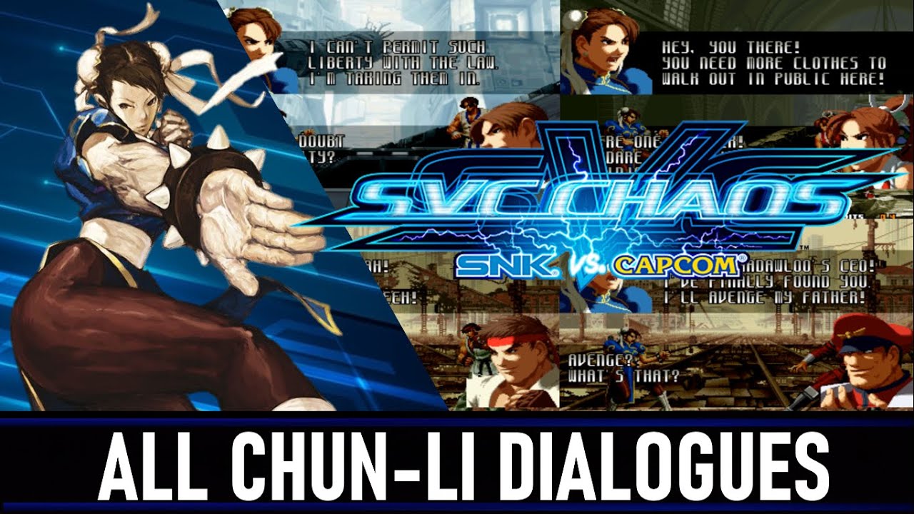 SVC Chaos: SNK VS Capcom - All Chun-Li Dialogues