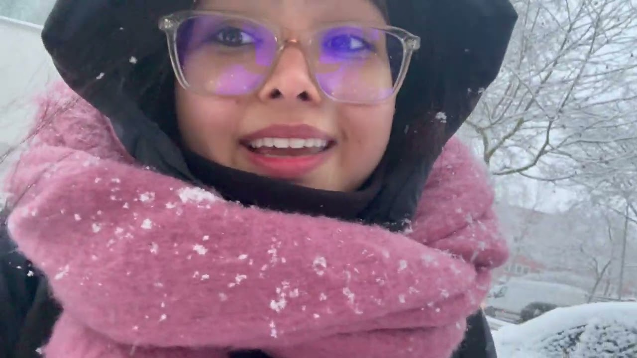 Morning to class I My first snow 🥺❤️ I My first Vlog I