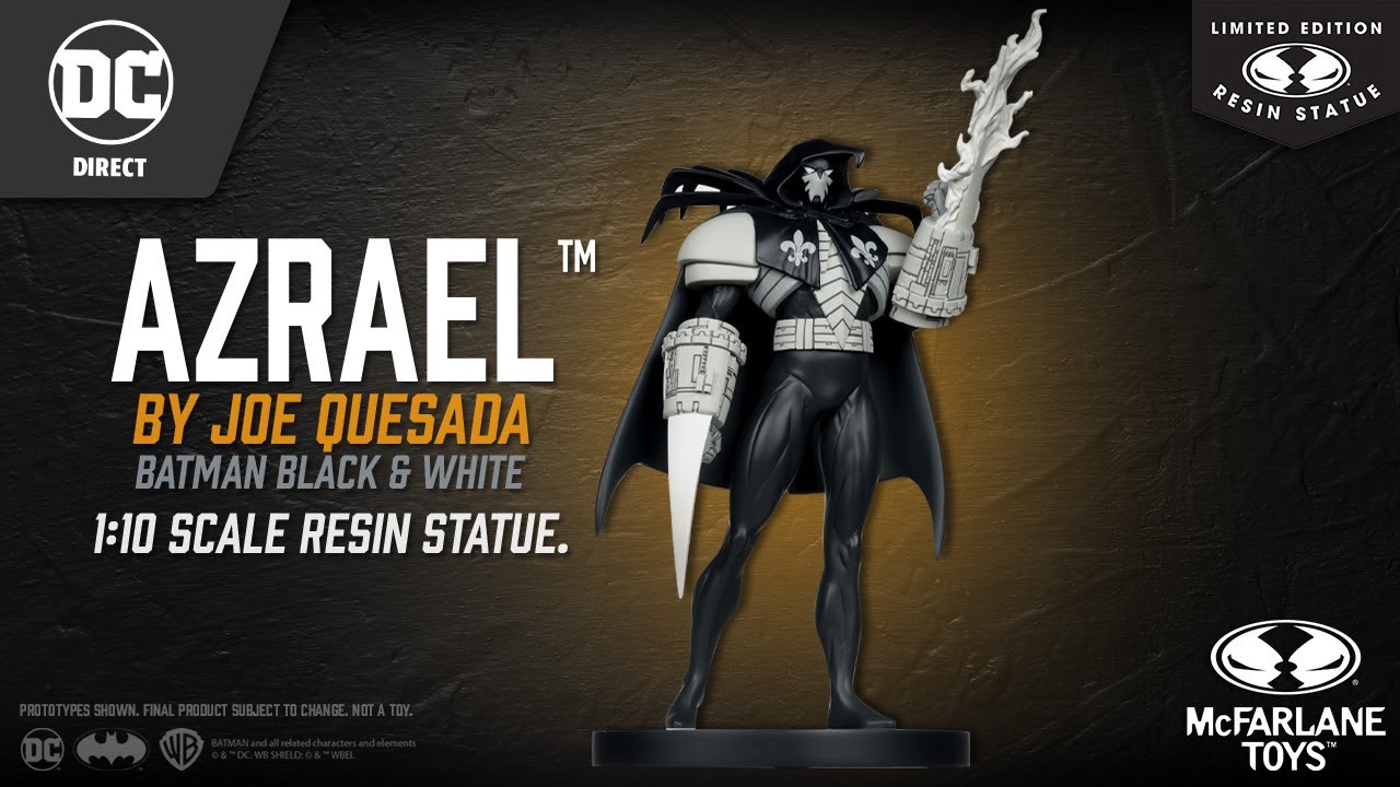 NEW DC Direct&trade; Azrael:&trade; (Batman B&W) By Joe Quesada 1:10th Resin Statue | Action Figure Showcase