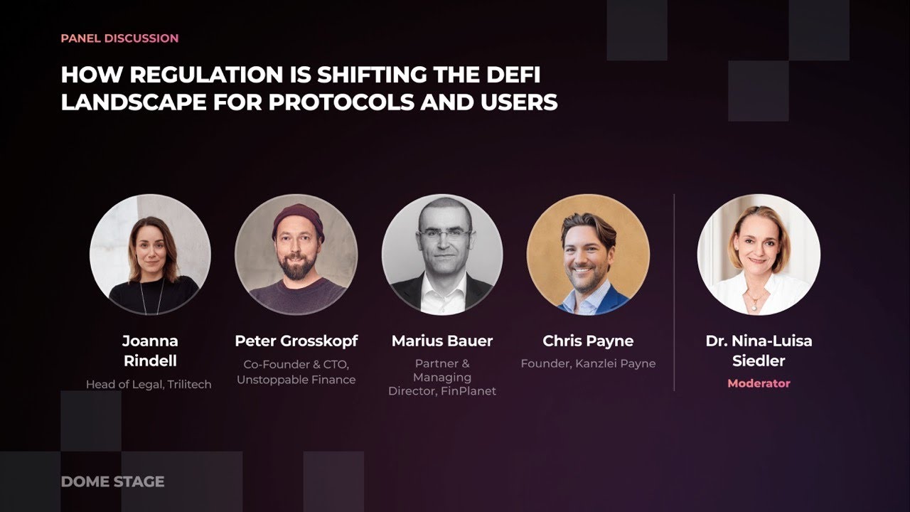 How Regulation is Shifting the DeFi Landscape (Rindell, Grosskopf, Bauer, Payne, Dr. Siedler)