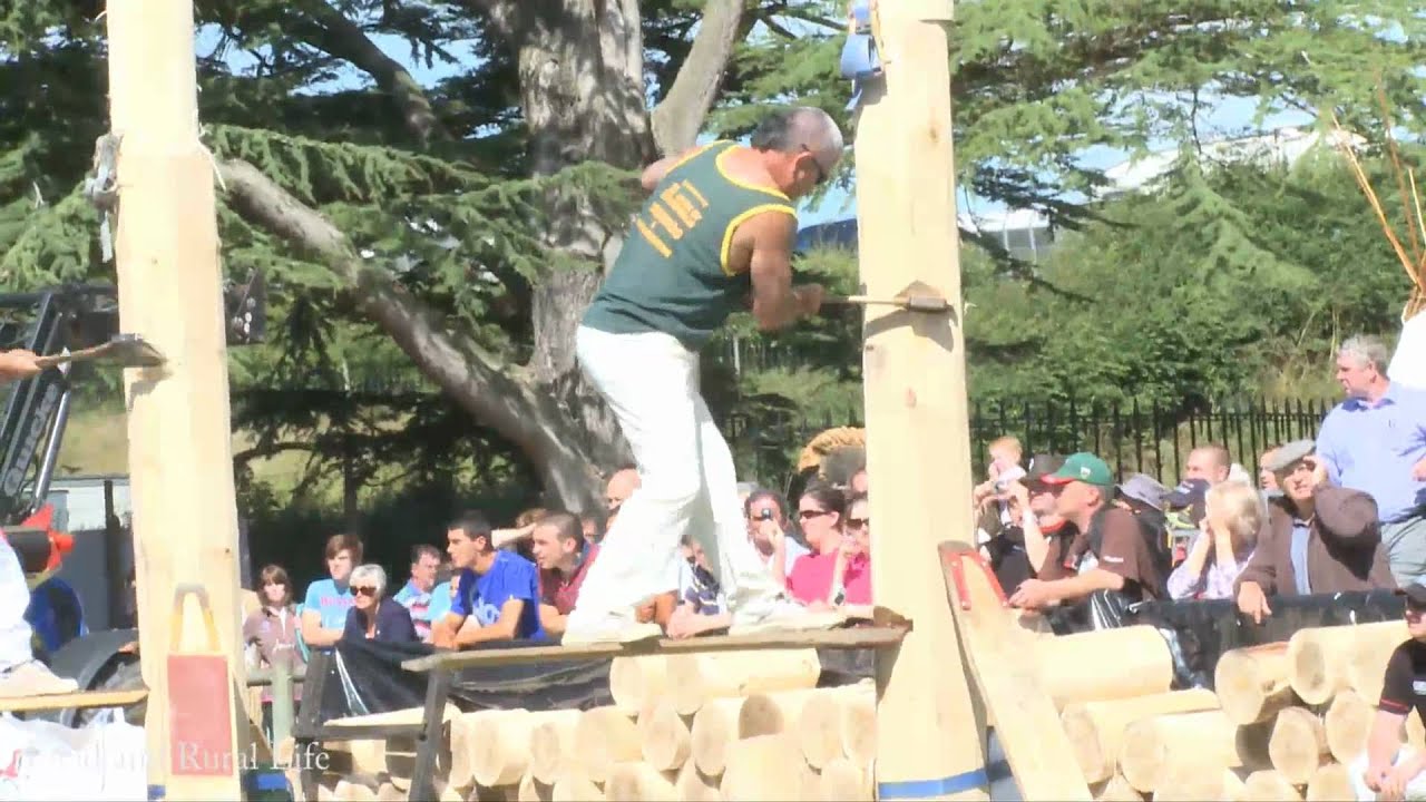 Axe Racing & Pole Climbing at the Royal Welsh Show
