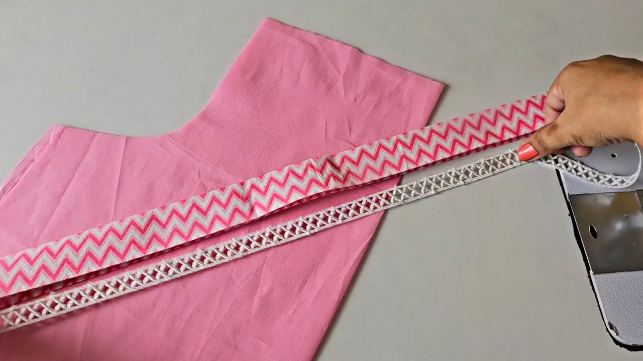 गले के नीचे Neckline वाली पट्टी कैसे बनाए | Neckline Vali Patti | Cutting and Stitching | Joint Lace